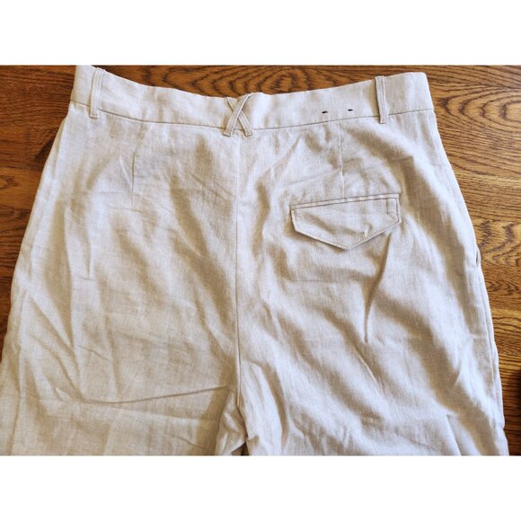 Banana Republic Factory Flax Wide Leg High-Rise Linen Blend Pant Sz 16 - Picture 6 of 9